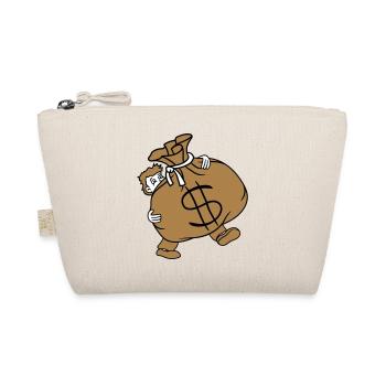 bear heavy dollar symbol sign money rich gel - Organic Pouch - nature - Front