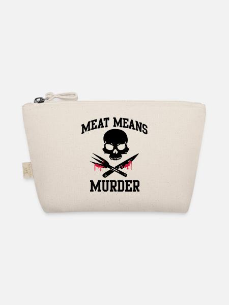 Meat means murder - meat means murder - Organic Pouch - nature - Front