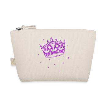 Crown Glitter Princess Birthday Princess - Organic Pouch - nature - Front