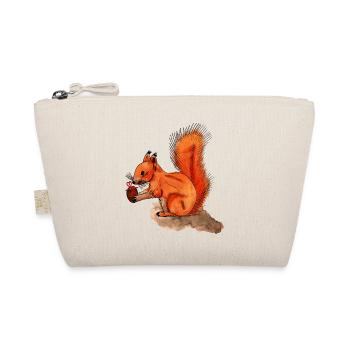 Squirrel Christmas - Organic Pouch - nature - Front