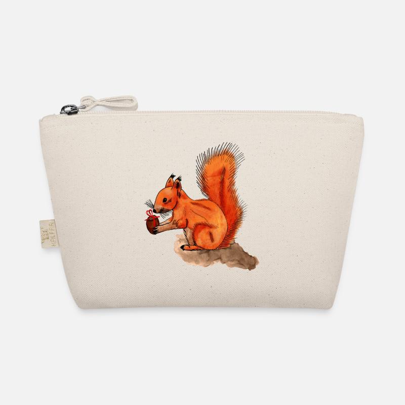 Eichhörnchen mit Geschenk Bio-Täschchen