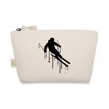 graffiti drops ski ride down mountain winter - Organic Pouch - nature - Front