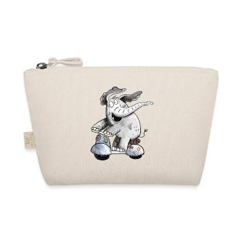 Cadeau de motif animal amusant de scooter d'éléphant heureux monte - Trousse biologique - nature - Devant