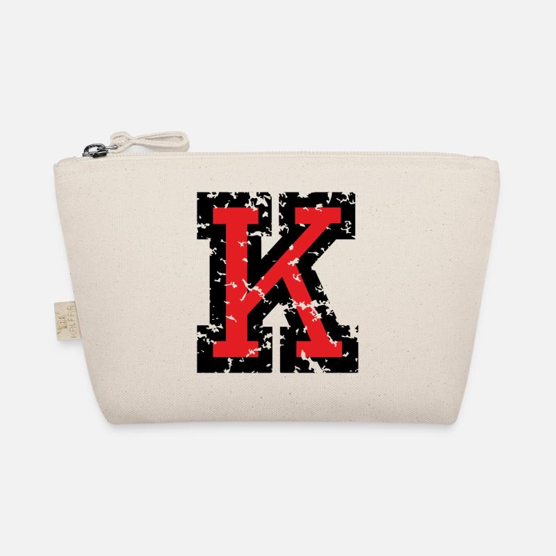 K (Vintage Rot) Buchstabe K Bio-Täschchen