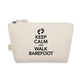 Keep Calm And Walk Barefoot - Organic Pouch - nature - Front