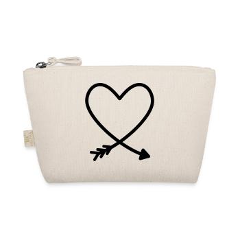 Heart arrow love friendship force gift idea - Organic Pouch - nature - Front