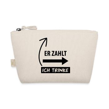 er_zahlt_ich_trinke__f1 - Bio-Täschchen - Natur - Vorne