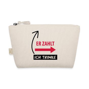 er_zahlt_ich_trinke__1f2 - Bio-Täschchen - Natur - Vorne