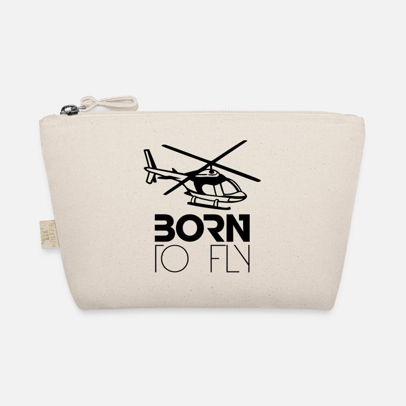 Born to Fly Heli Logo Organic Pouch