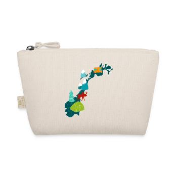 Norwegen Camping Karte I Wohnwagen Souvenir - Bio-Täschchen - Natur - Vorne