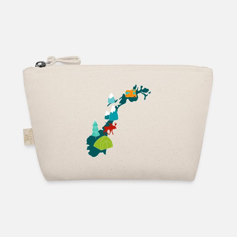 Norway Camping Map I Caravan Souvenir Organic Pouch