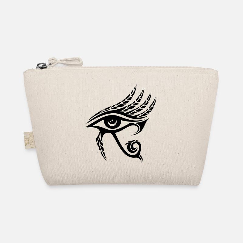 Horus Eye, feather, Egypt, Spirituality, Symbol Organic Pouch