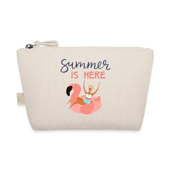 Soleil estival et flamant rose joyeux - Trousse biologique - nature - Devant