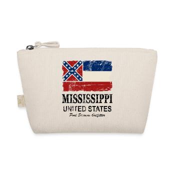 Mississippi Flag - Vintage Look - Bio-Täschchen - Natur - Vorne