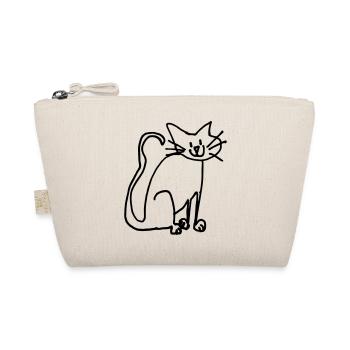funny cat, cat fan - Organic Pouch - nature - Front