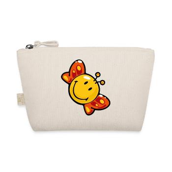 Smiley Butterfly - Organic Pouch - nature - Front