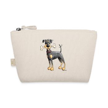 Doberman or Pinscher with bone - Organic Pouch - nature - Front