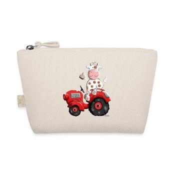 Cow drives a tractor - Organic Pouch - nature - Front