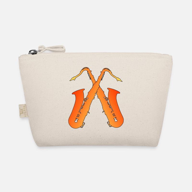 Saxofone / Orange Bio-Täschchen