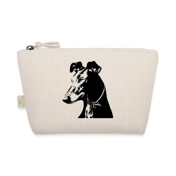 Galgo head - Organic Pouch - nature - Front