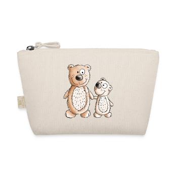 Litttle And Big Bear - Siblings - Brother - Sister - Organic Pouch - nature - Front