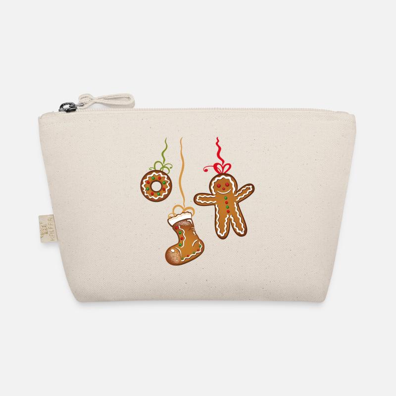 Weihnachtsplätzchen, Weihnachten, Lebkuchenmann. - Bio-Täschchen - Natur