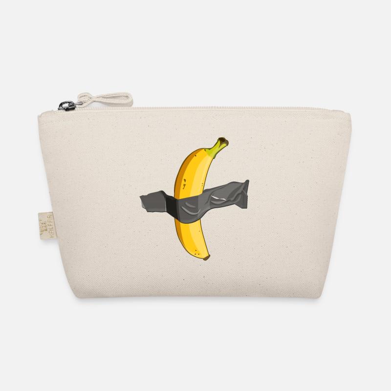 Geklebte Bananenkunst - Bio-Täschchen - Natur