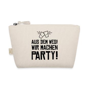 aus dem weg wir machen party - Bio-Täschchen - Natur - Vorne