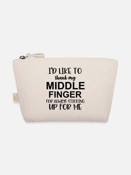 Middle Finger - Organic Pouch - nature - Front