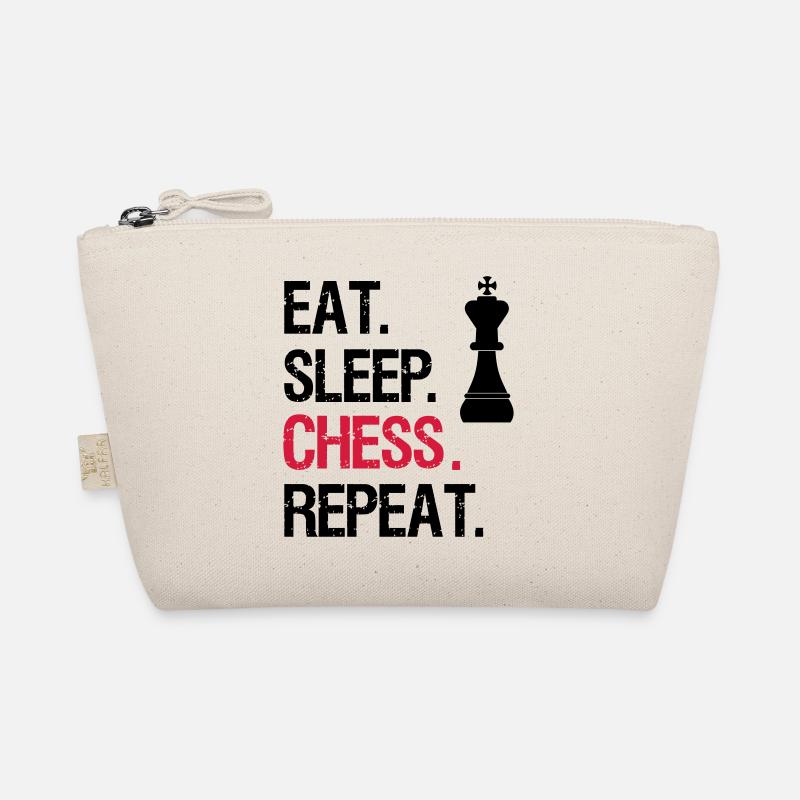 Eat Sleep Chess Repeat - König - Bio-Täschchen - Natur