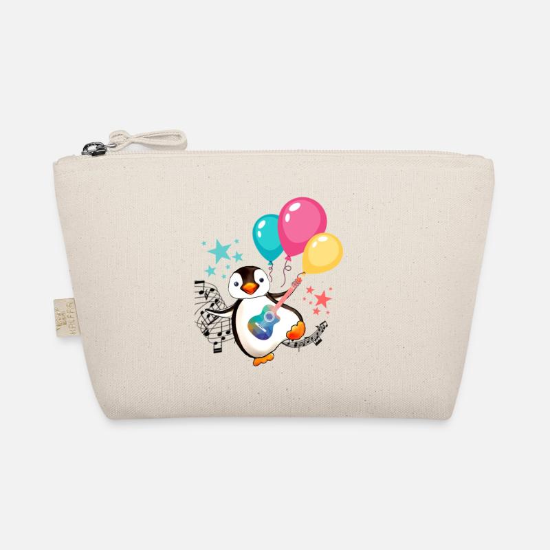 Pinguin mit Luftballons - Bio-Täschchen - Natur