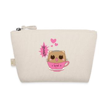 Cat Cute - Organic Pouch - nature - Front