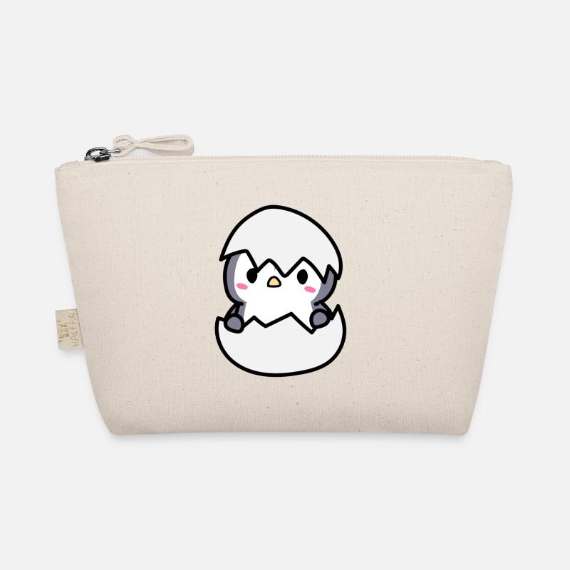 cute baby penguin in an eggshell idea Organic Pouch