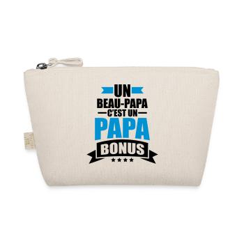 un beau papa c'est un papa bonus - Trousse biologique - nature - Devant