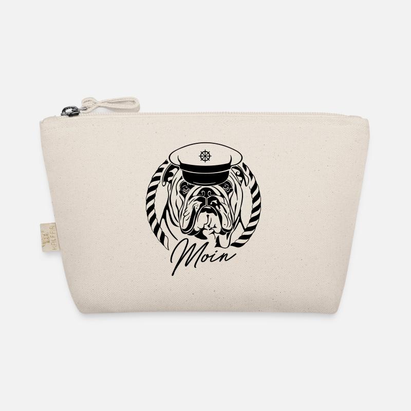 ENGLISCHE BULLDOGGE Moin Hund Hundespruch Wilsigns - Bio-Täschchen - Natur