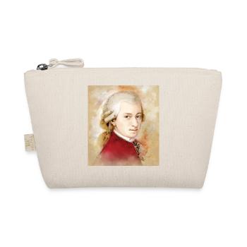 Wolfgang Amadeus Mozart im Aquarell Stil - Bio-Täschchen - Natur - Vorne