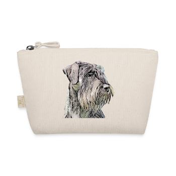 Riesenschnauzer Hundekopf Cartoon Retro design - Bio-Täschchen - Natur - Vorne
