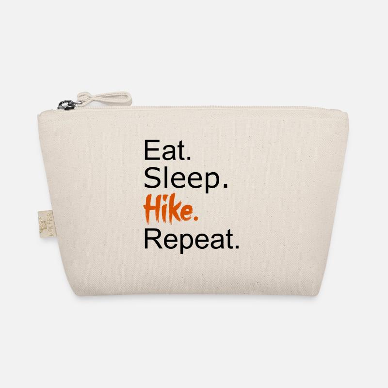 Eat. Sleep. Hike. Repeat. - Bio-Täschchen - Natur