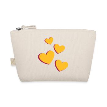 Four hearts four hearts quatre coeurs - Organic Pouch - nature - Front