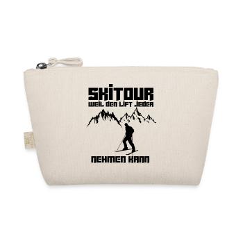 Lustiger Skitouren Spruch Ski Tour Geschenkidee - Bio-Täschchen - Natur - Vorne