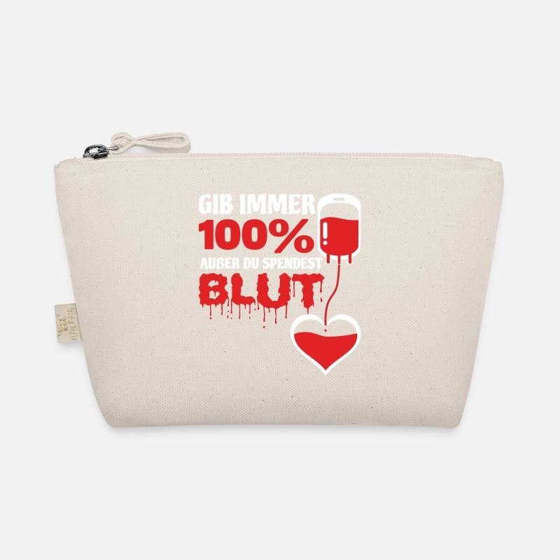 Spende Blut Blutspendedienst Blutspender Geshenk - Bio-Täschchen - Natur
