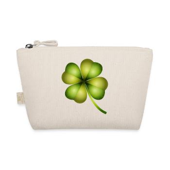 four-leaf clover in bright green tones - Organic Pouch - nature - Front