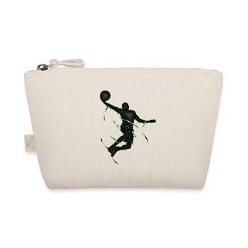 Dunking Basketball Gift Art Slamdunk - Organic Pouch - nature - Front