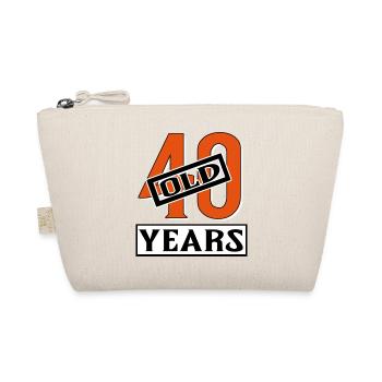40 years old forty birthday - Organic Pouch - nature - Front