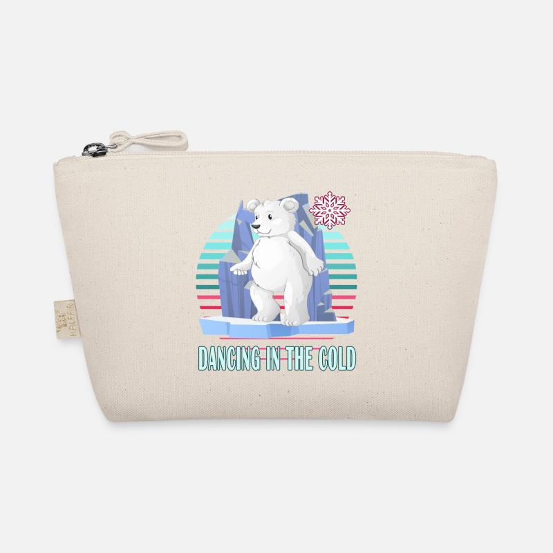 ice-bathing ice bear winterbader dancing cold ice snow Organic Pouch