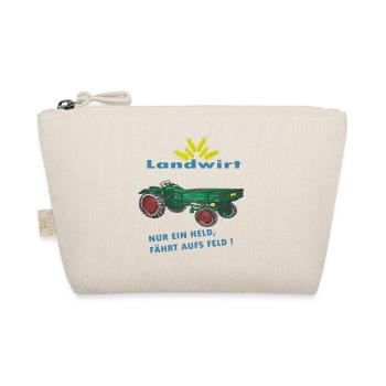 Traktor, Landwirt, Oldtimer - Bio-Täschchen - Natur - Vorne