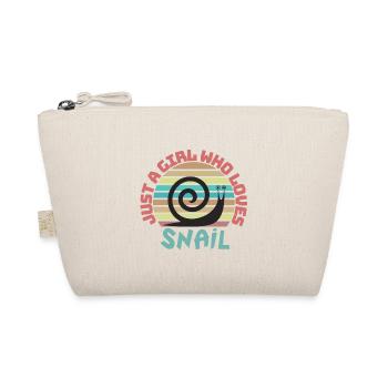 JUST A GIRL WHO LOVES SNAIL - PET SNAIL LOVER - Bio-Täschchen - Natur - Vorne