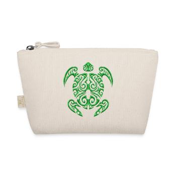Green Maori Tribal Turtle Sea Animals - Organic Pouch - nature - Front