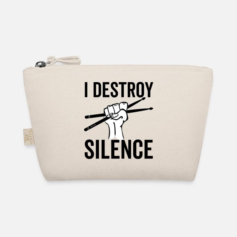 I Destroy Silence Drummer Sticks Organic Pouch