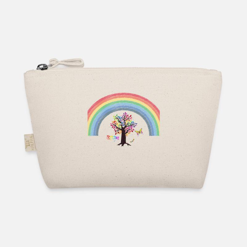 Love Rainbow Rain tree sticker - Organic Pouch - nature